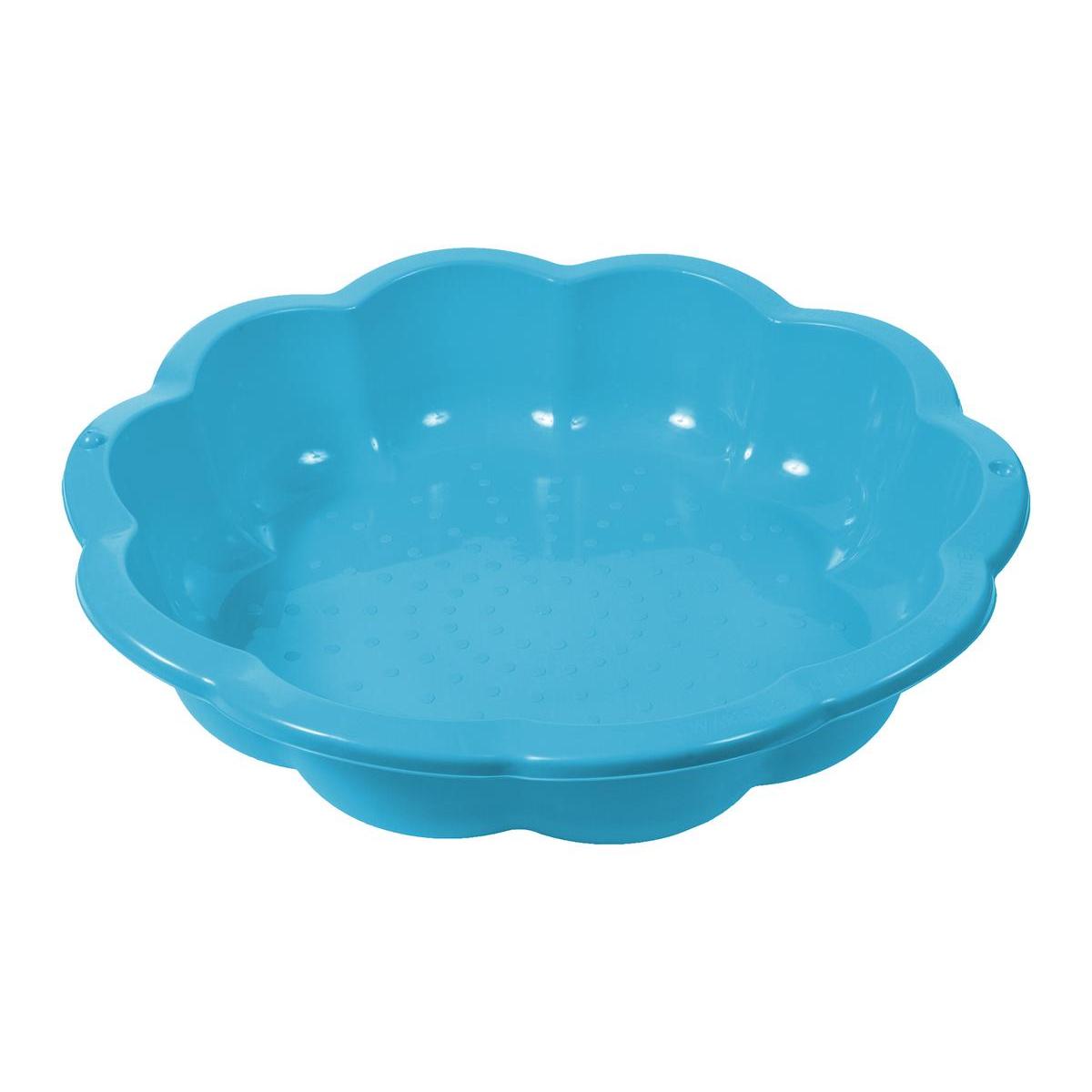 Bac à sable coquille - Plastique - 93 x 93 x H 20 cm - Bleu