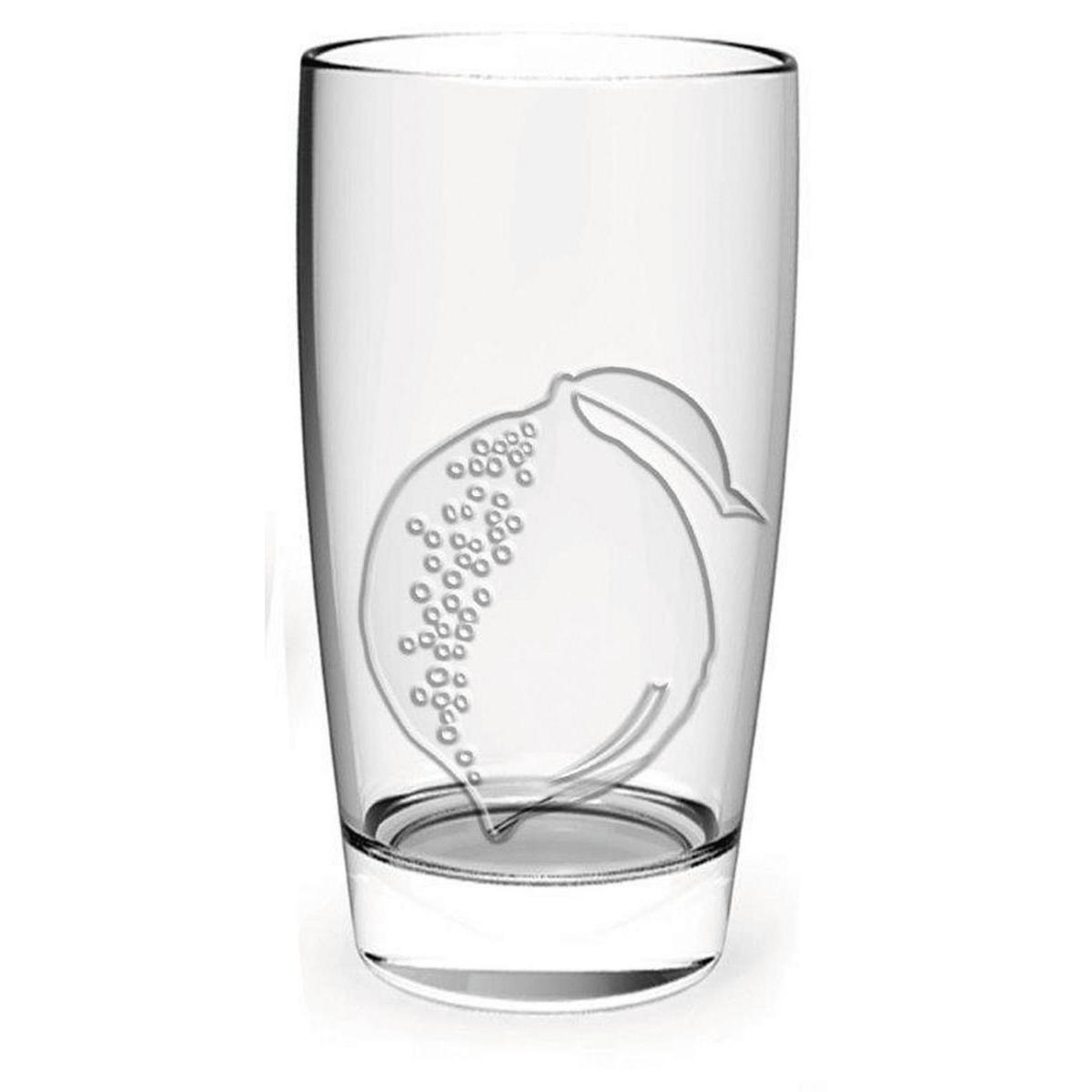 Verre motif citron - Verre - 30 cl - Transparent Verre motif citron - Verre - 30 cl - Transparent