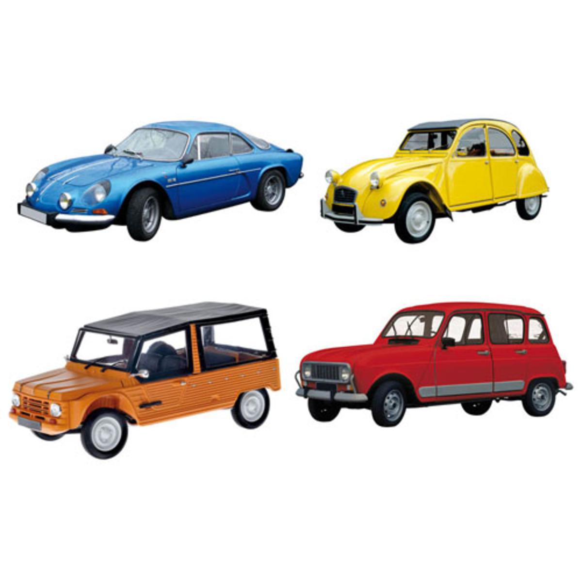 Voiture vintage en métal et plastique - 9 cm - Multicolore Voiture vintage en métal et plastique - 9 cm - Multicolore