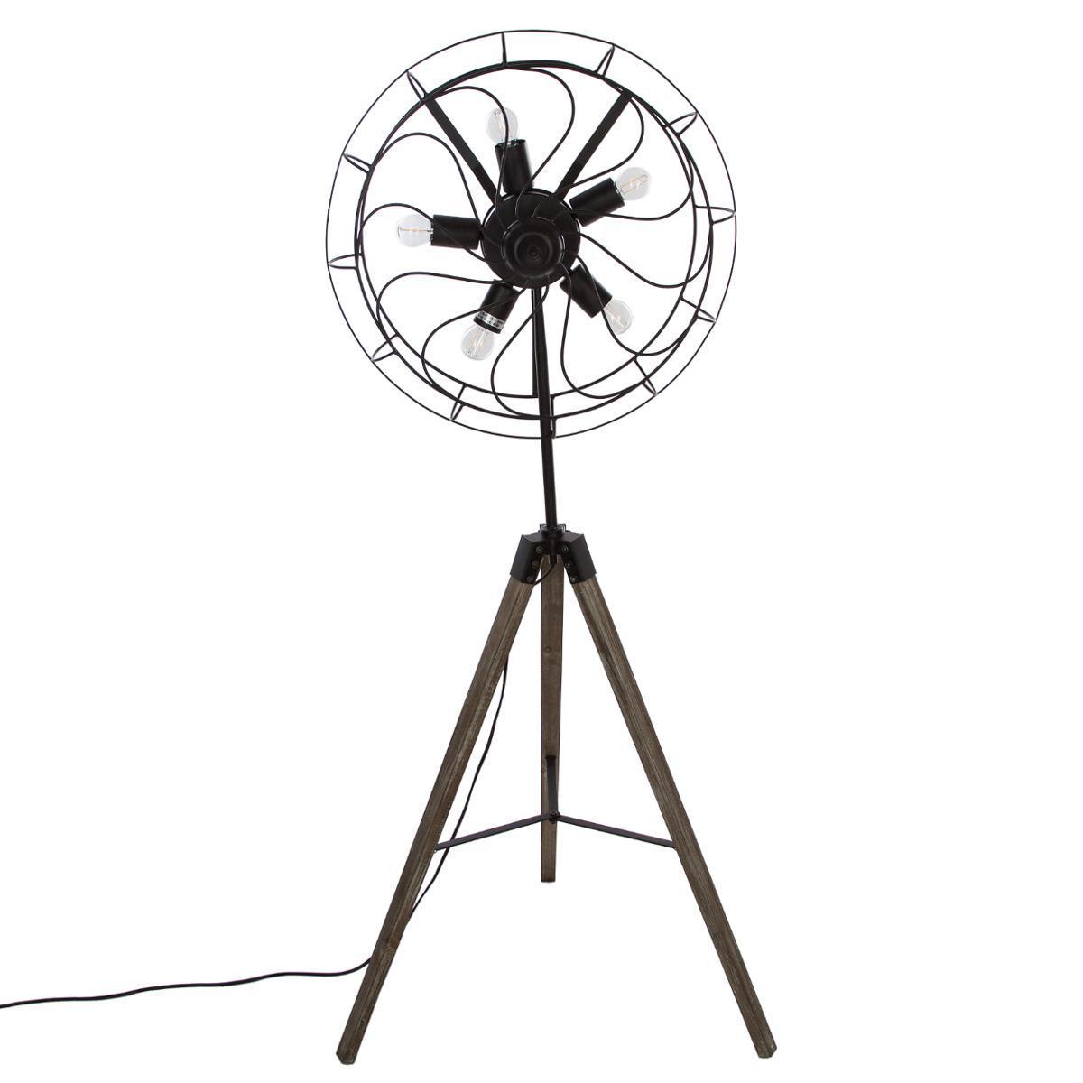 Lampadaire métallique à hélice Helg - H 148 cm