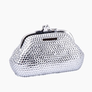 Tirelire en forme de porte-monnaie - 19 x 11 x H 14 cm - Gris argenté