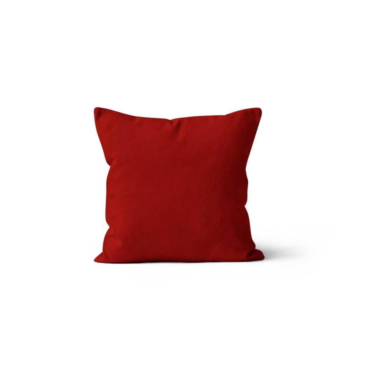 Coussin déhoussable uni Alix - 40 x 40 cm - Différents modèles - Rouge Coussin déhoussable uni Alix - 40 x 40 cm - Différents modèles - Rouge