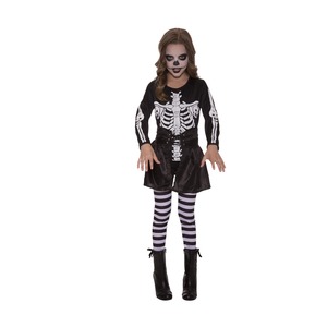 Déguisement squelette fille - 4 - 9 ans - Noir