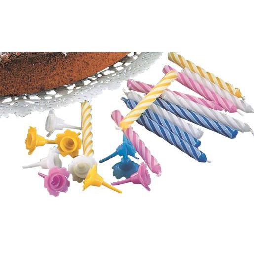 LOT DE 24 BOUGIES MULTICOLORE ANNIVERSAIRE FETE