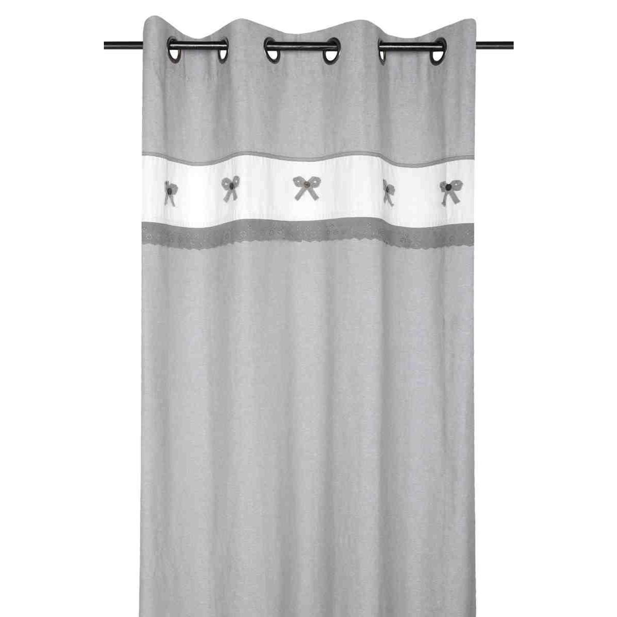 rideau charmelia 140 x 260 cm gris rideaux et voilages la foir fouille
