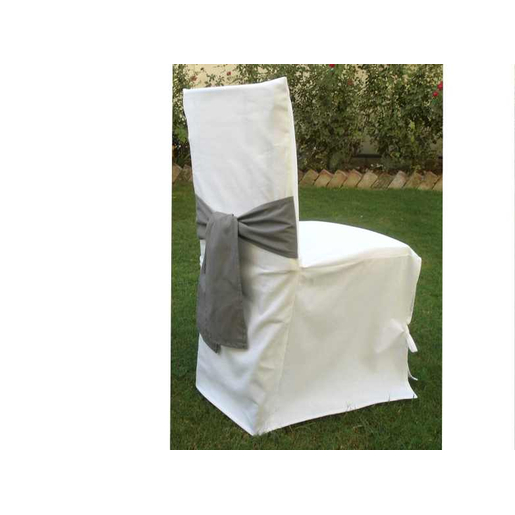 Housse De Chaise Coton Blanc Gris Housse De Chaise La