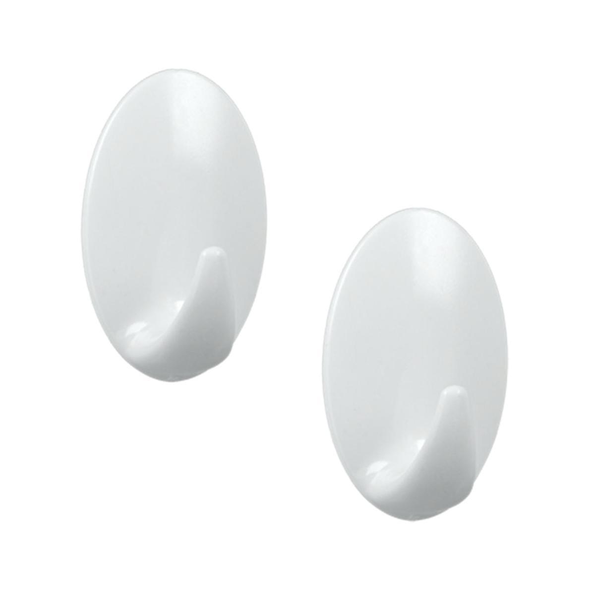Crochet - Plastique - 16 x 9,5 x 2,8 cm - Blanc Crochet - Plastique - 16 x 9,5 x 2,8 cm - Blanc