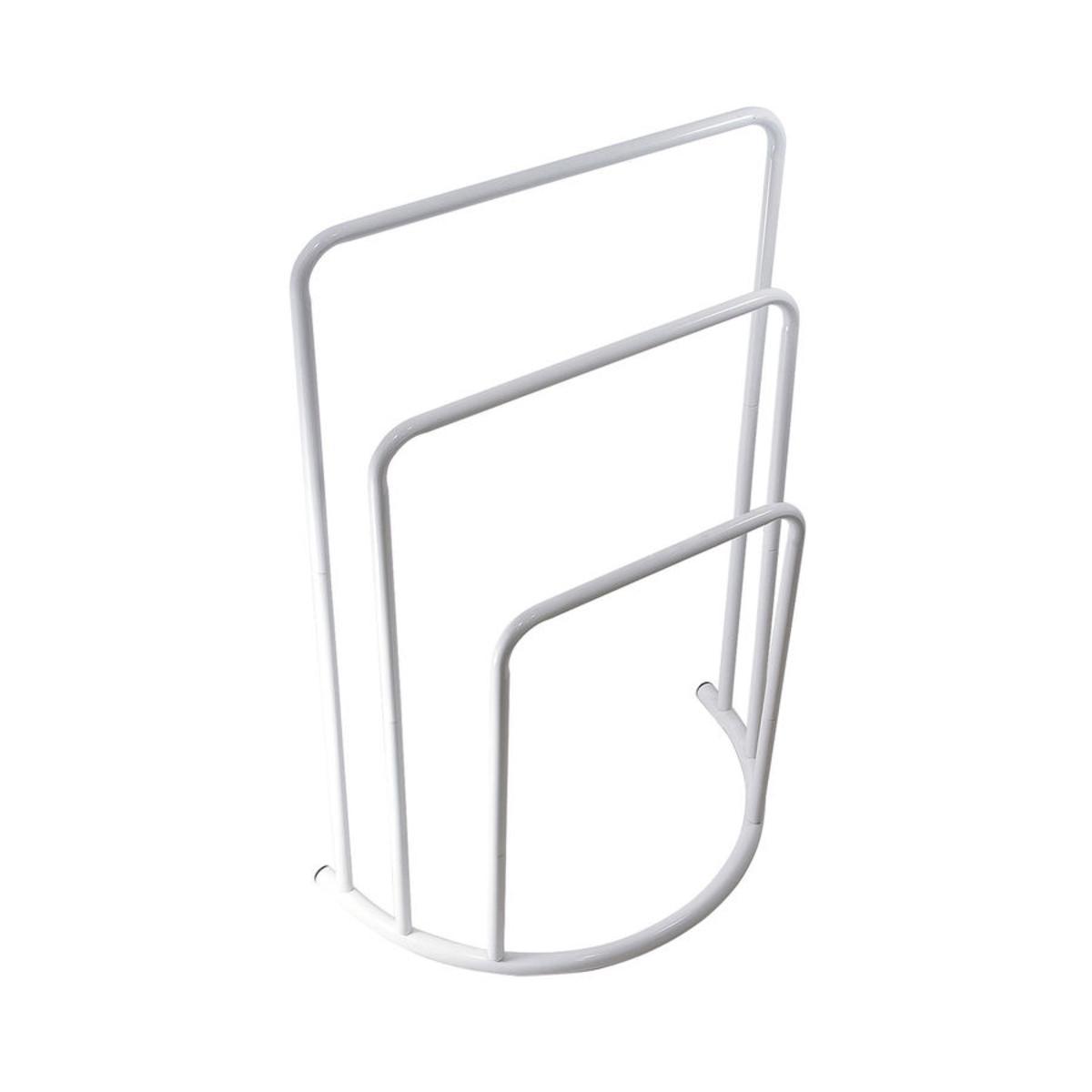 Porte Serviettes Chrome Acier Blanc Accessoires Salle De Bain La Foir Fouille