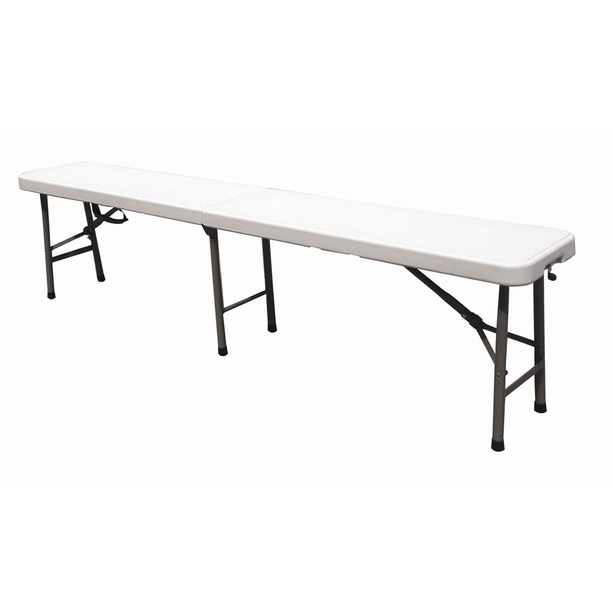 Banc de jardin pliable - 183 x 28 x H 43 cm - blanc Banc de jardin pliable - 183 x 28 x H 43 cm - blanc