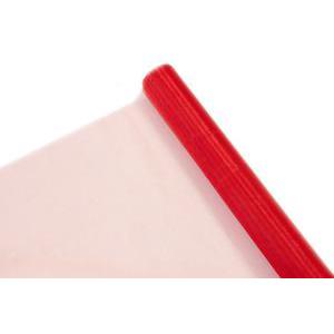 Rouleau uni brillant - Organza - 28 cm x 5 m - Rouge