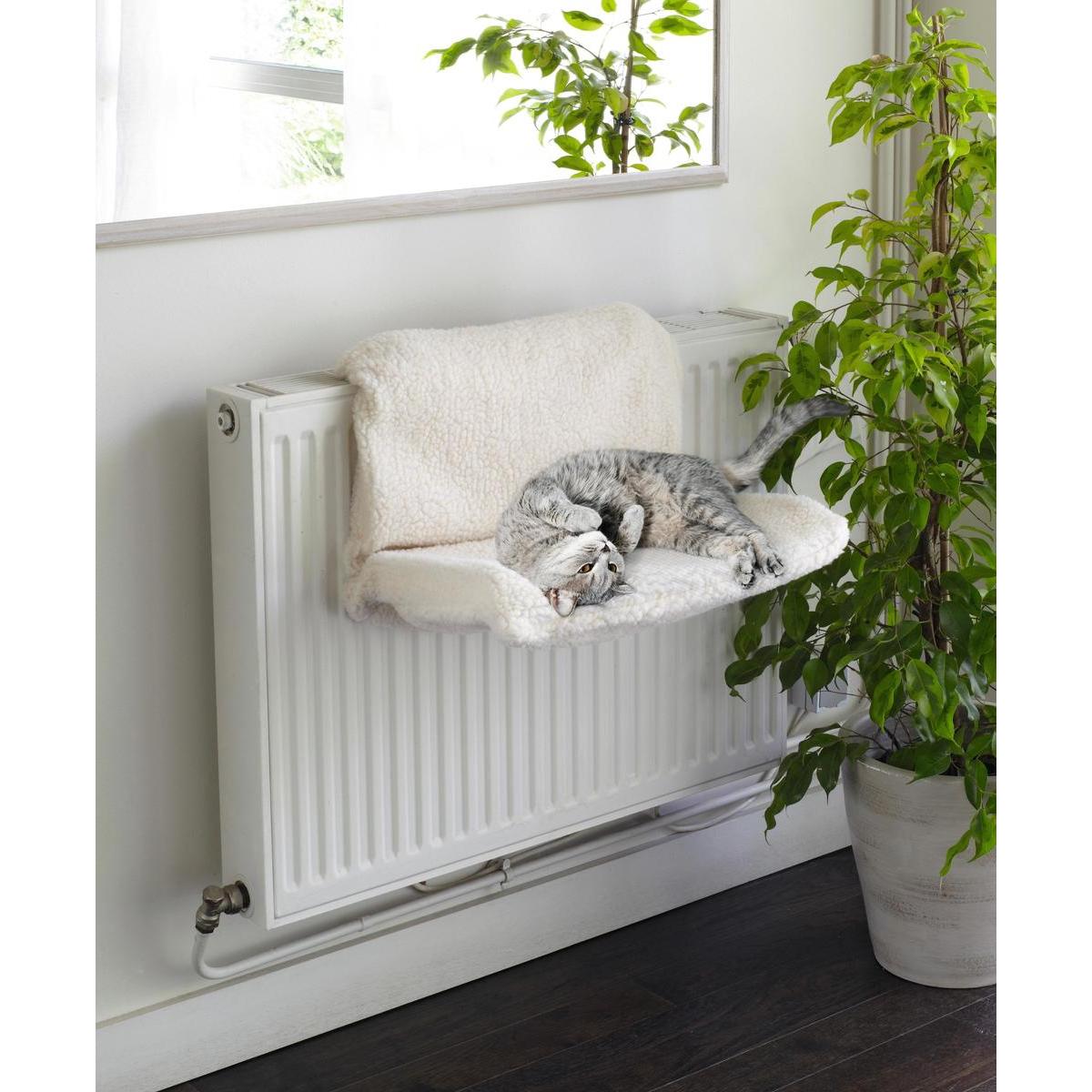 Lit De Radiateur Pour Chat L 46 X H 25 X L 30 Cm Blanc