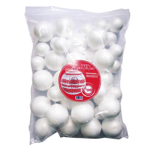 Lot De 40 Boules Polystyrene Blanc Loisirs Creatifs La
