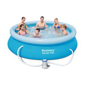 Piscine ronde autoportante + pompe - 305 x H 76 cm - bleu