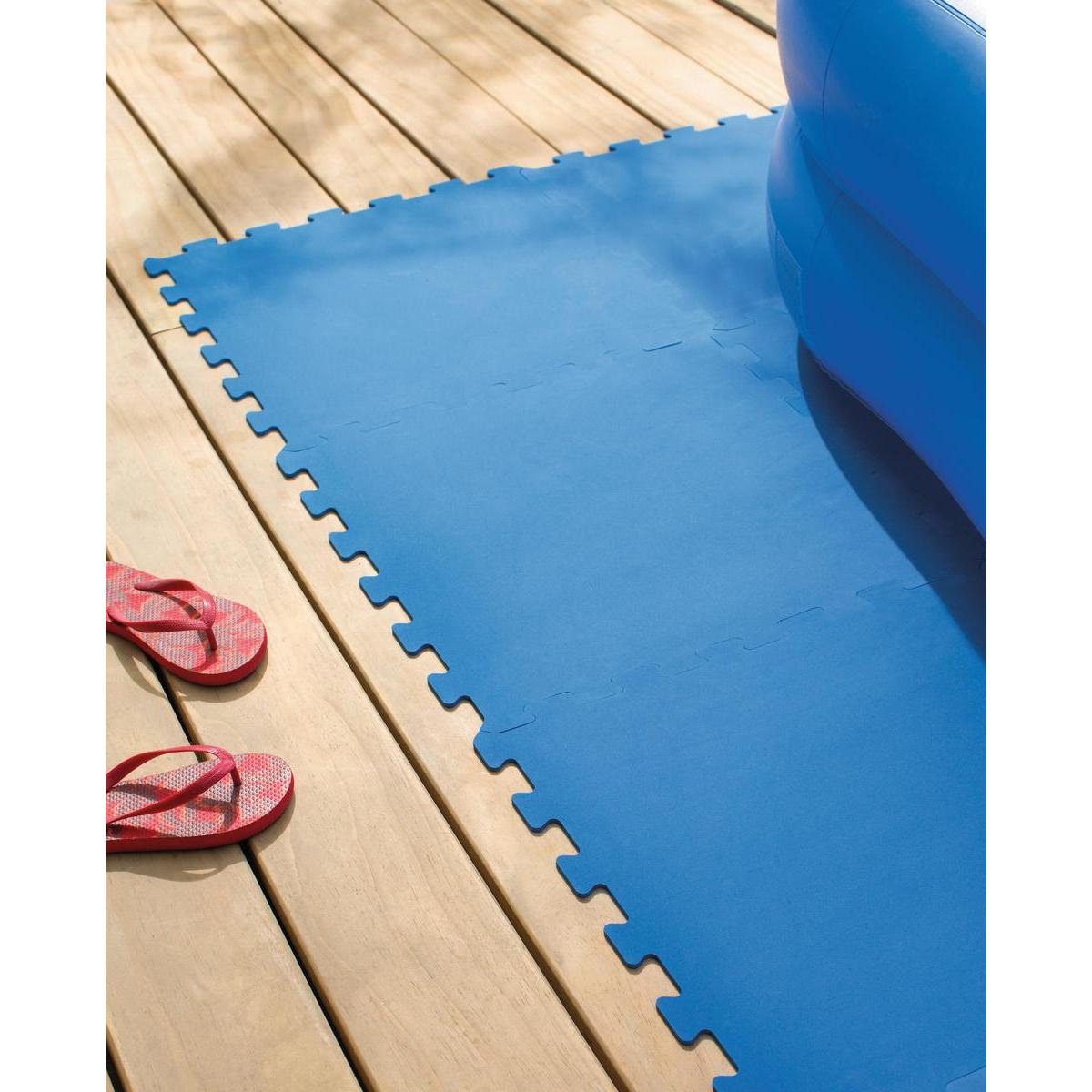 tapis de sol modulable 8 dalles de 50 x 50 cm bleu intex accessoires de natation la foir fouille