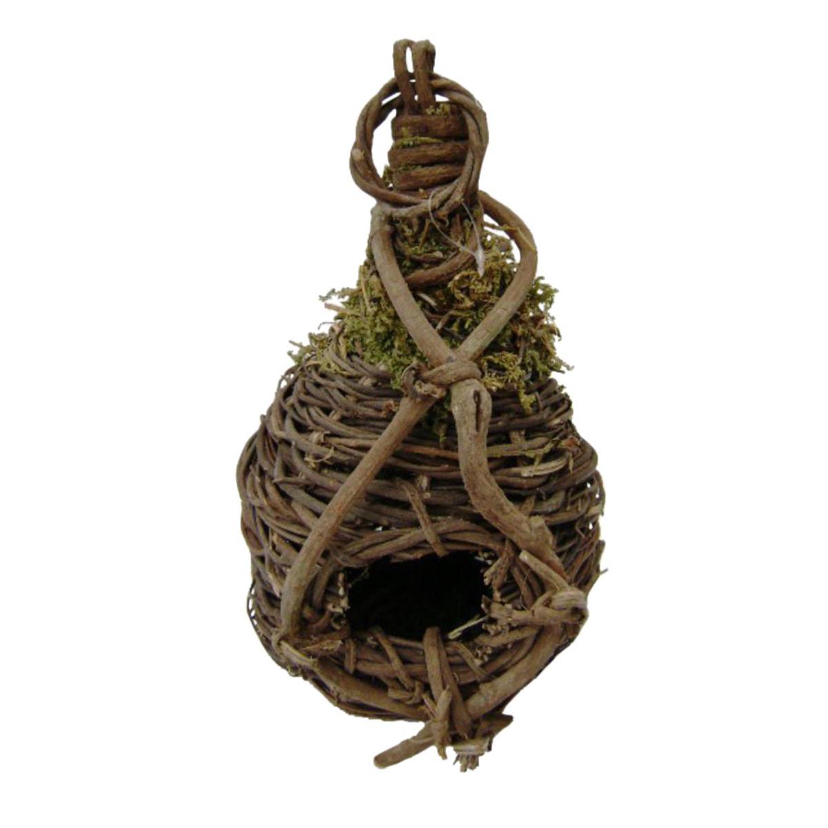 Maison nature - Bois - 33 x 18 x H 18 cm - Marron