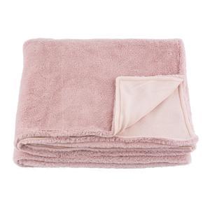 Plaid doux - 125 x 150 cm - Rose
