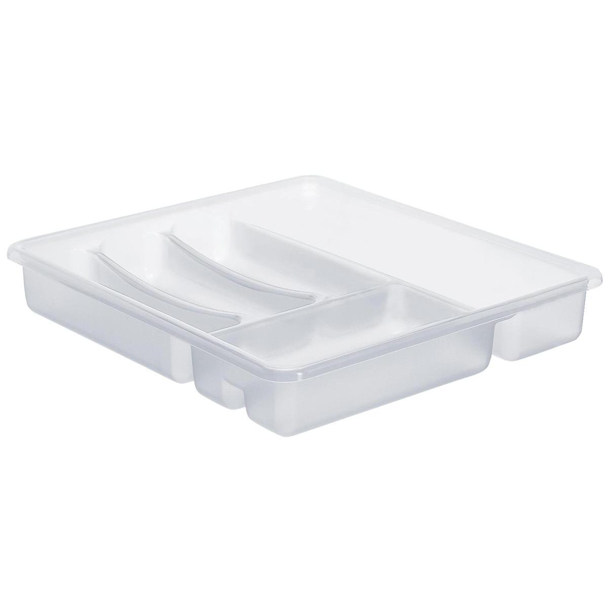 Range-couvert - Plastique - 39 x 32 x H 5 cm - Blanc Range-couvert - Plastique - 39 x 32 x H 5 cm - Blanc