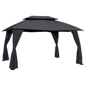 Rideaux pour tonnelle Maldives - 296/338 x H 203 cm - Gris - HESPERIDE