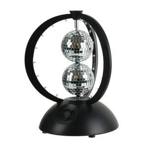 Lampe Disco double-boule à facettes à poser - ø 18 x H 23 cm - Noir - PARTY TIME