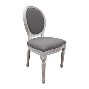 CHAISE MEDAILLON TAUPE H96CM