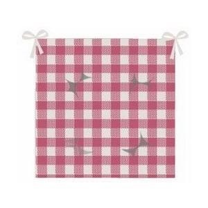 Galette de chaise imprimé vichy - 40 x 40 cm - Rose - K.KOON