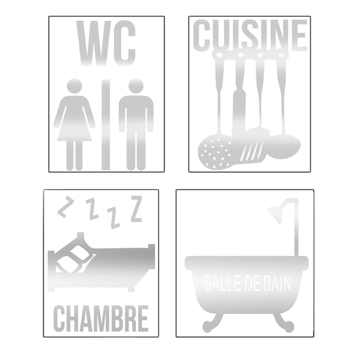 Sticker Miroir Plaque De Porte Stickers Et Adhesifs Deco La
