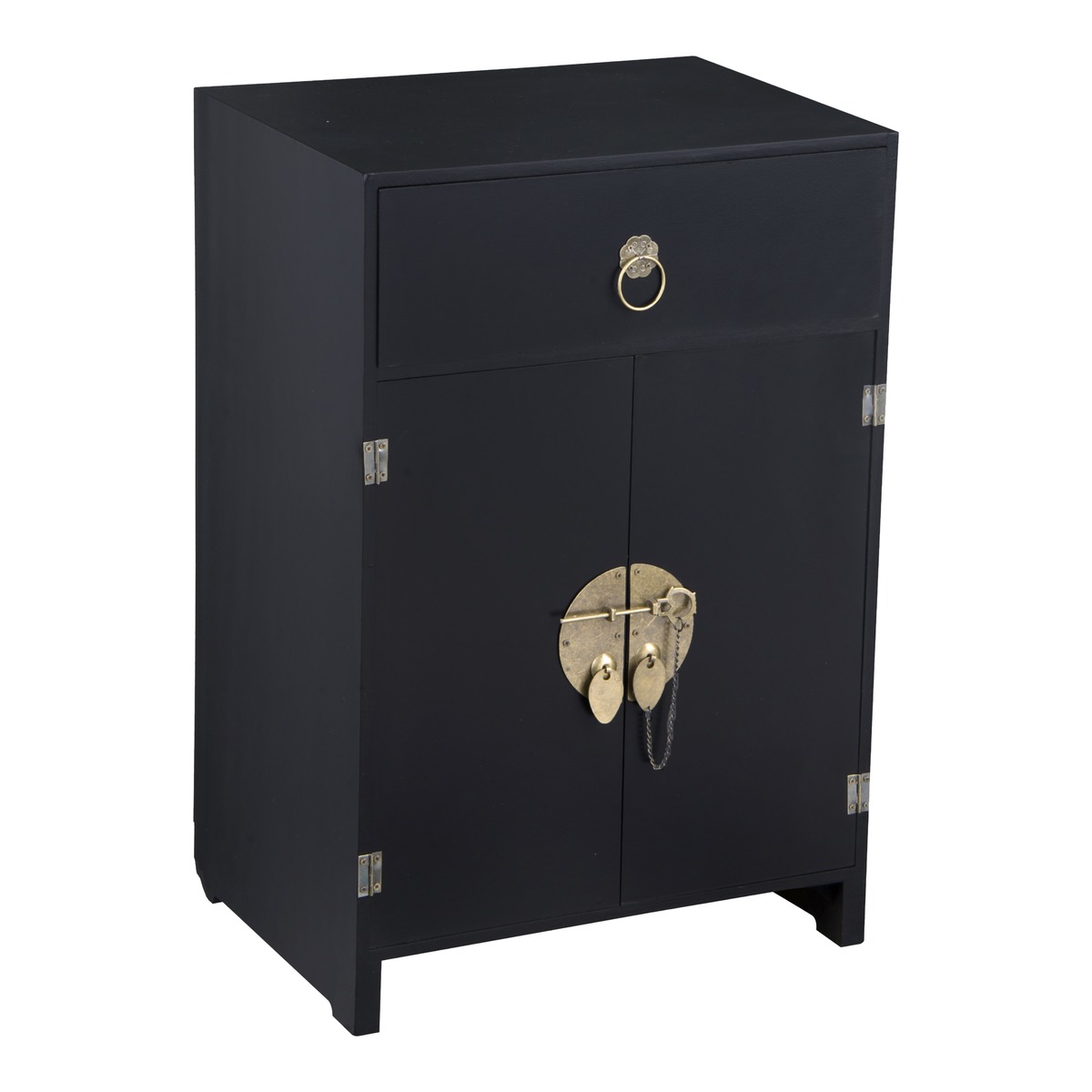 meuble bas zen avec 2 portes et 1 tiroir 40 x 30 x 60 cm noir meubles de salon la foir fouille