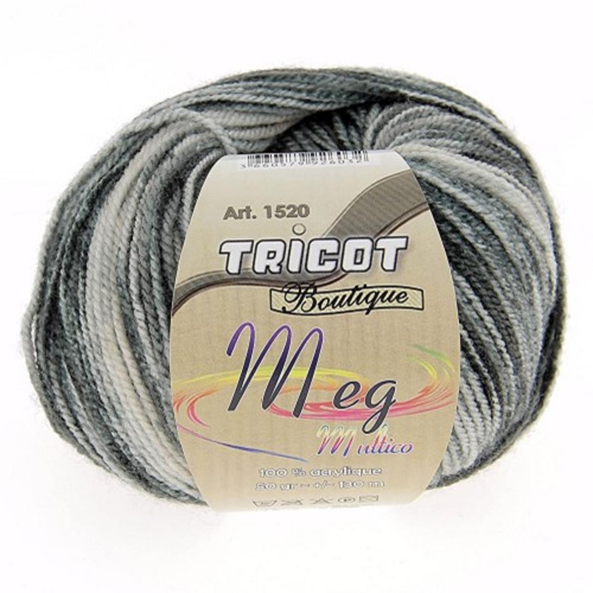 Pelote 50 g fil à tricoter Meg - Multicolore