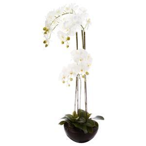 Orchidée en pot céramique - H 110 cm