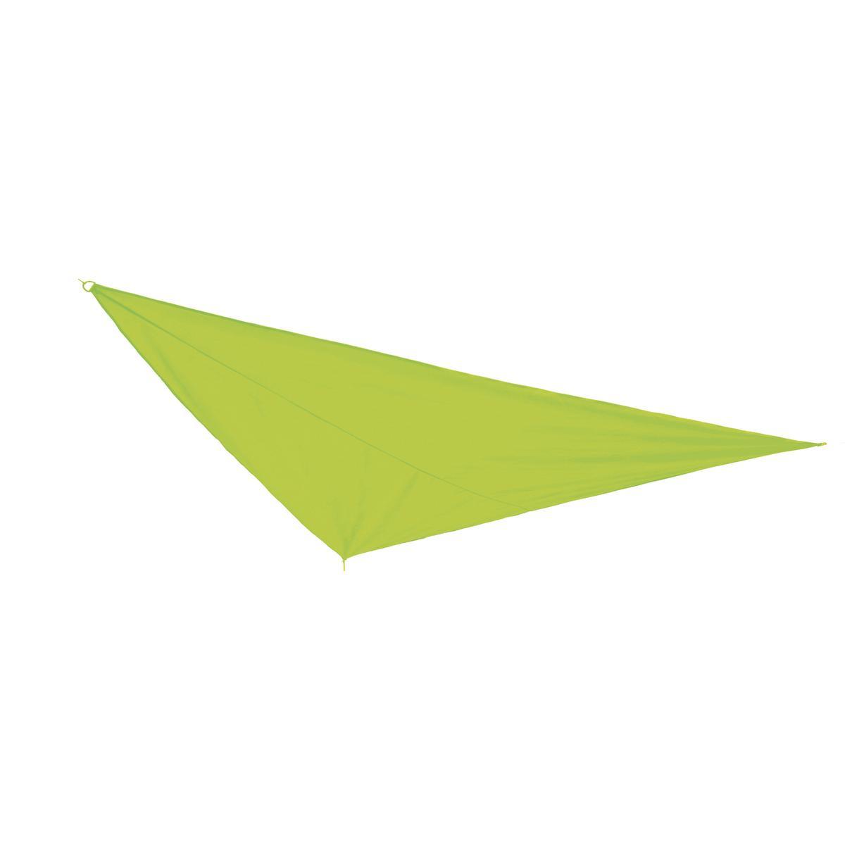 Voile d'ombrage triangulaire - Polyester - 3 x 3 x H 3 m - Vert Voile d'ombrage triangulaire - Polyester - 3 x 3 x H 3 m - Vert