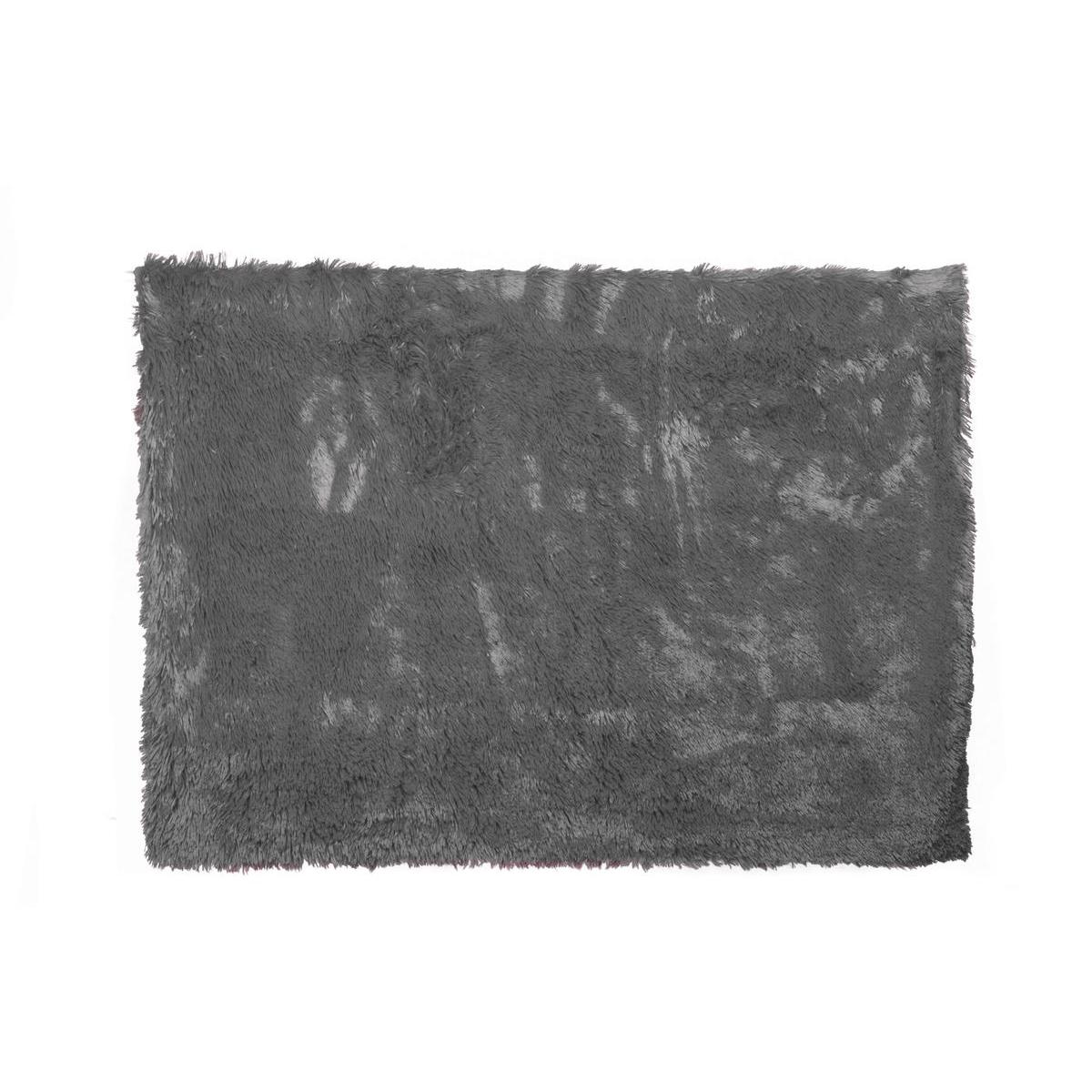 Plaid Shaggy - 125 x 150 cm - Gris Plaid Shaggy - 125 x 150 cm - Gris