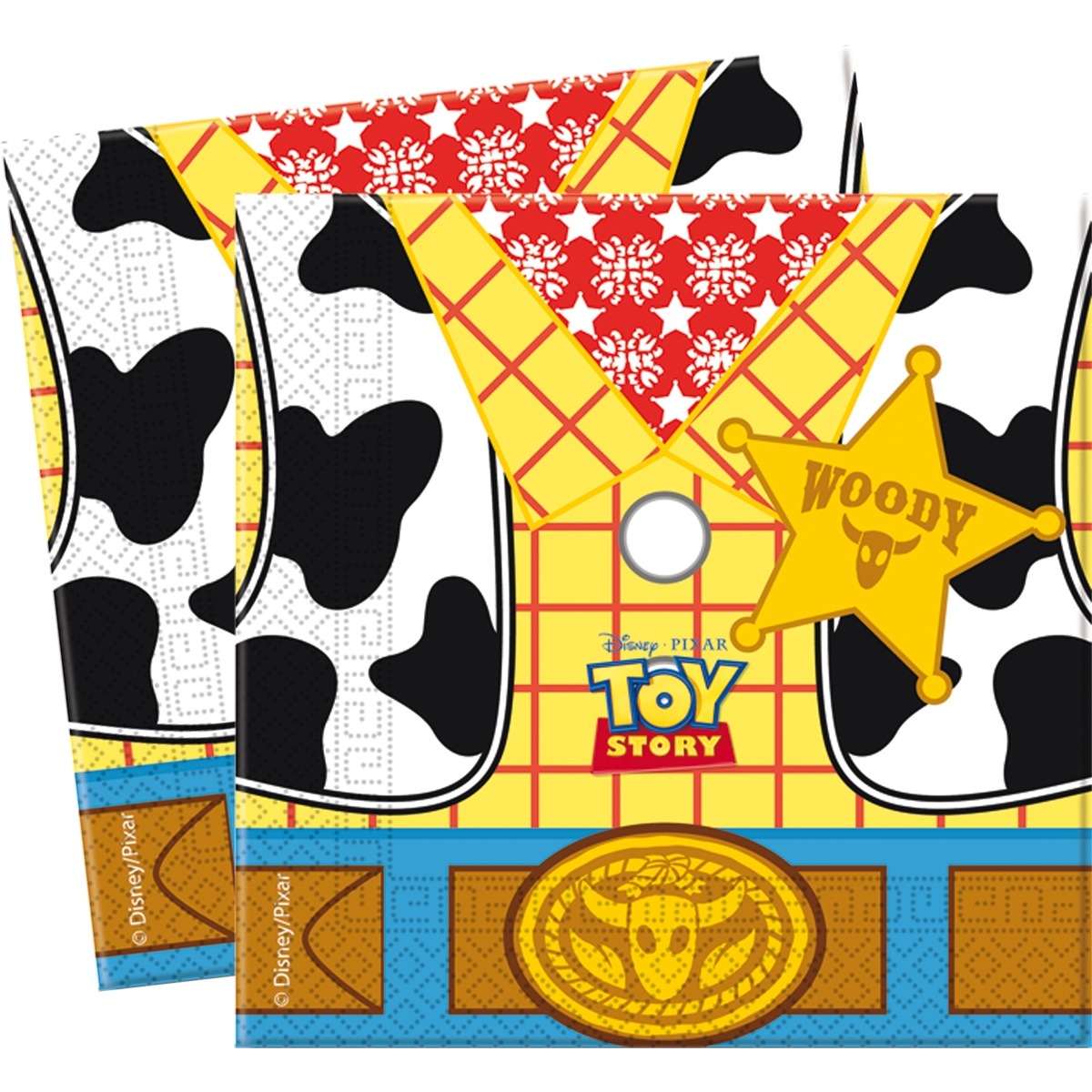 Serviettes Toy Story SP en pate de cellulose - 33 x 33 cm - Multicolore