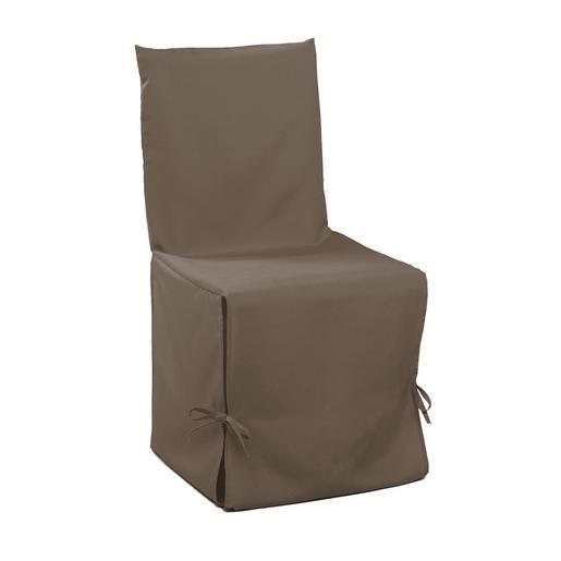Housse de chaise - 50 x 50 x H 50 cm - Marron taupe Housse de chaise - 50 x 50 x H 50 cm - Marron taupe