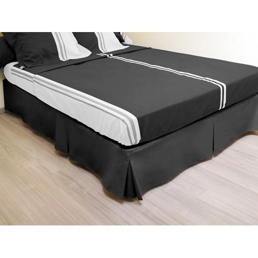 Cache Sommier Microfibre 160 X 200 Cm Noir Linge De Lit La Foir Fouille