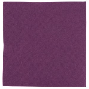 Lot de 40 serviettes en papier - 38 x 38 cm - Violet prune