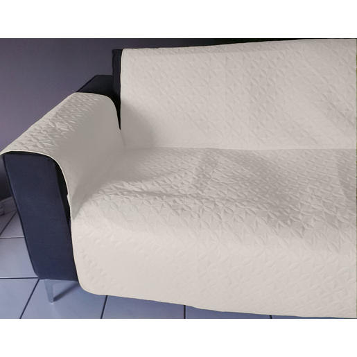 Protege Blanc Gris Housse De Canape Et De Fauteuil La Foir Fouille
