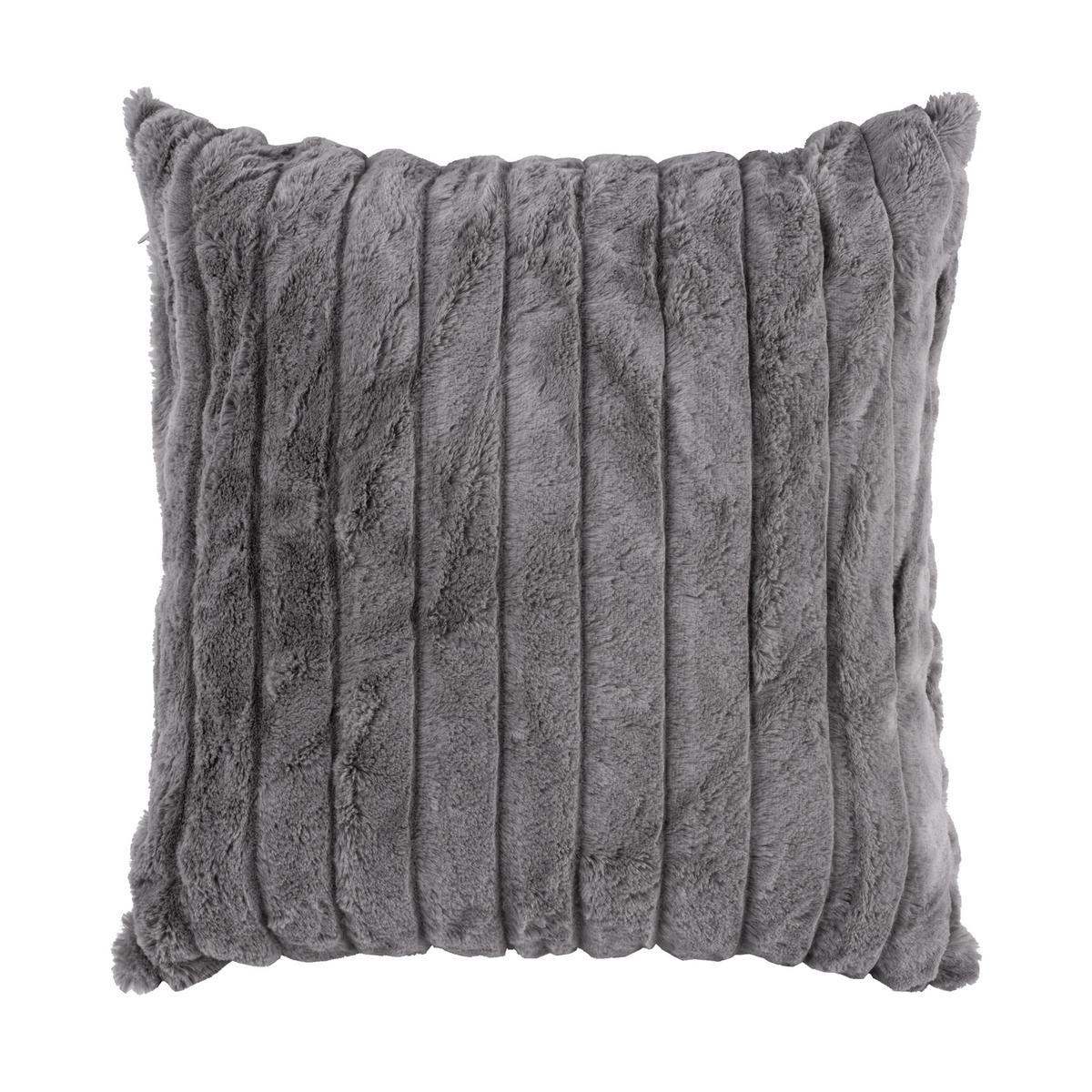 Coussin - 100 % polyester - 40 x 40 cm - Gris