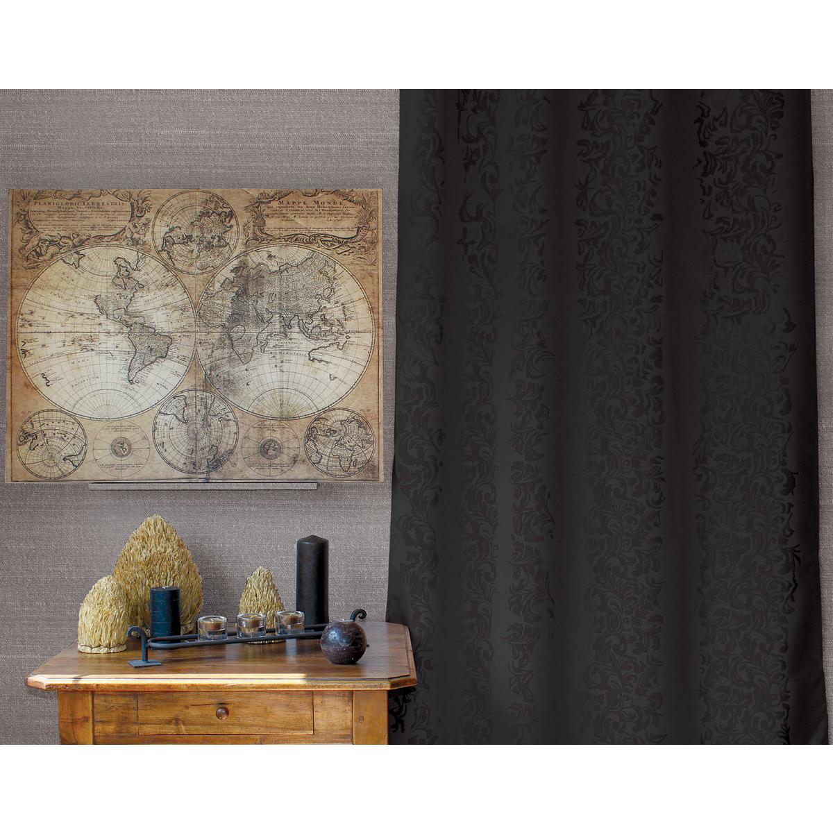 Rideau occultant à œillets - 100% polyester - 140 x 240 cm - Noir Rideau occultant à œillets - 100% polyester - 140 x 240 cm - Noir