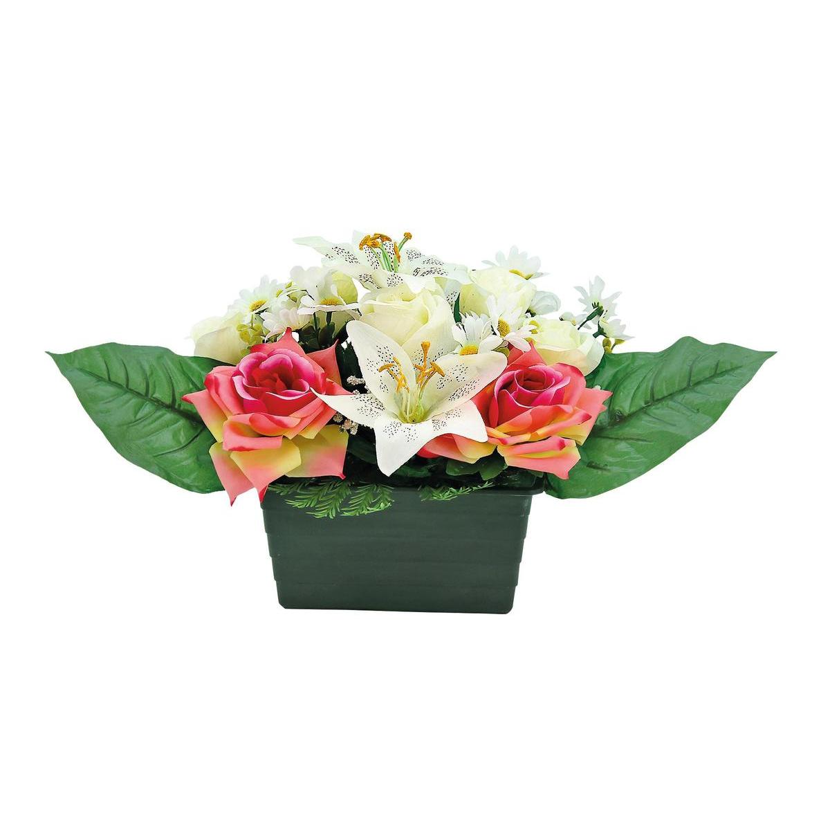 Jardinière de lys, de roses et de marguerites Jardinière de lys, de roses et de marguerites