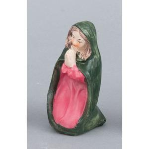 Santon Marie - H 9 cm - Vert, Rose