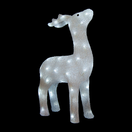 Renne Lumineux Electrique Et Acrylique Blanc Decoration Lumineuse De Noel La Foir Fouille