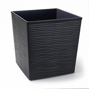 Pot d'imitation bois - Différents formats - 40 x 40 x H 41 cm - Gris