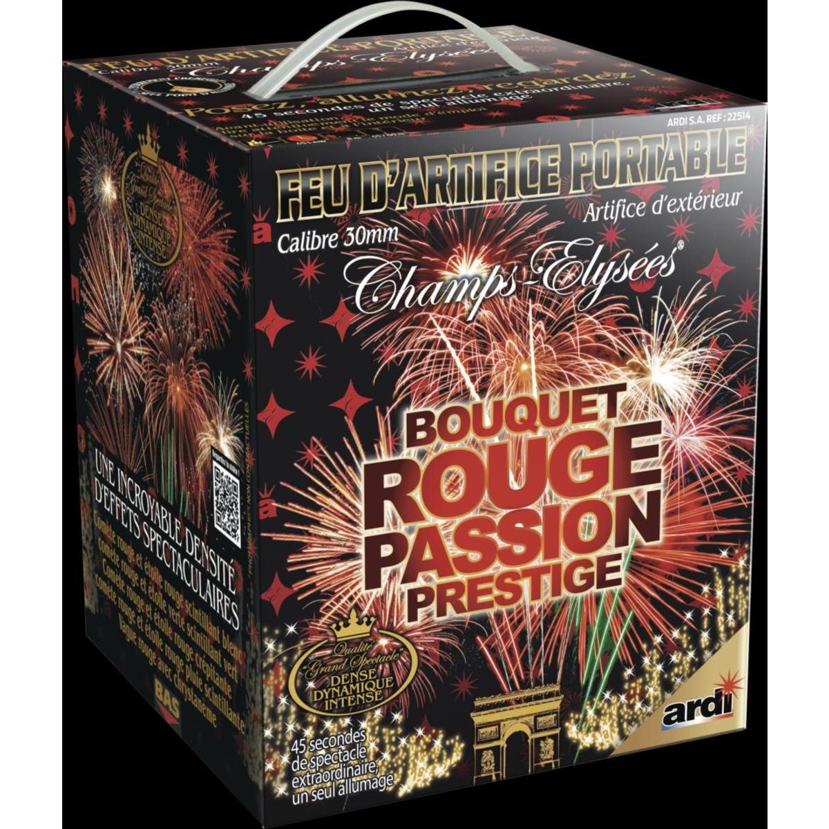 Feu d'artifice Bouquet Rouge Passion Prestige - 45sec