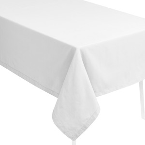 Nappe rectangulaire unie - 150 x 250 cm - Blanc