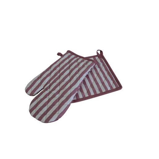 Gant + manique en 100% coton - 18 x 30 cm - 20 x 20 cm - Rose Gant + manique en 100% coton - 18 x 30 cm - 20 x 20 cm - Rose