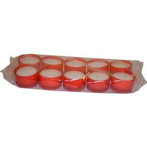 10 cm bougies chauffe-plat - Rouge