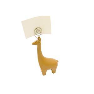 Marque place en forme de girafe - Résine - 5 x 3 x 11,5 cm - Orange