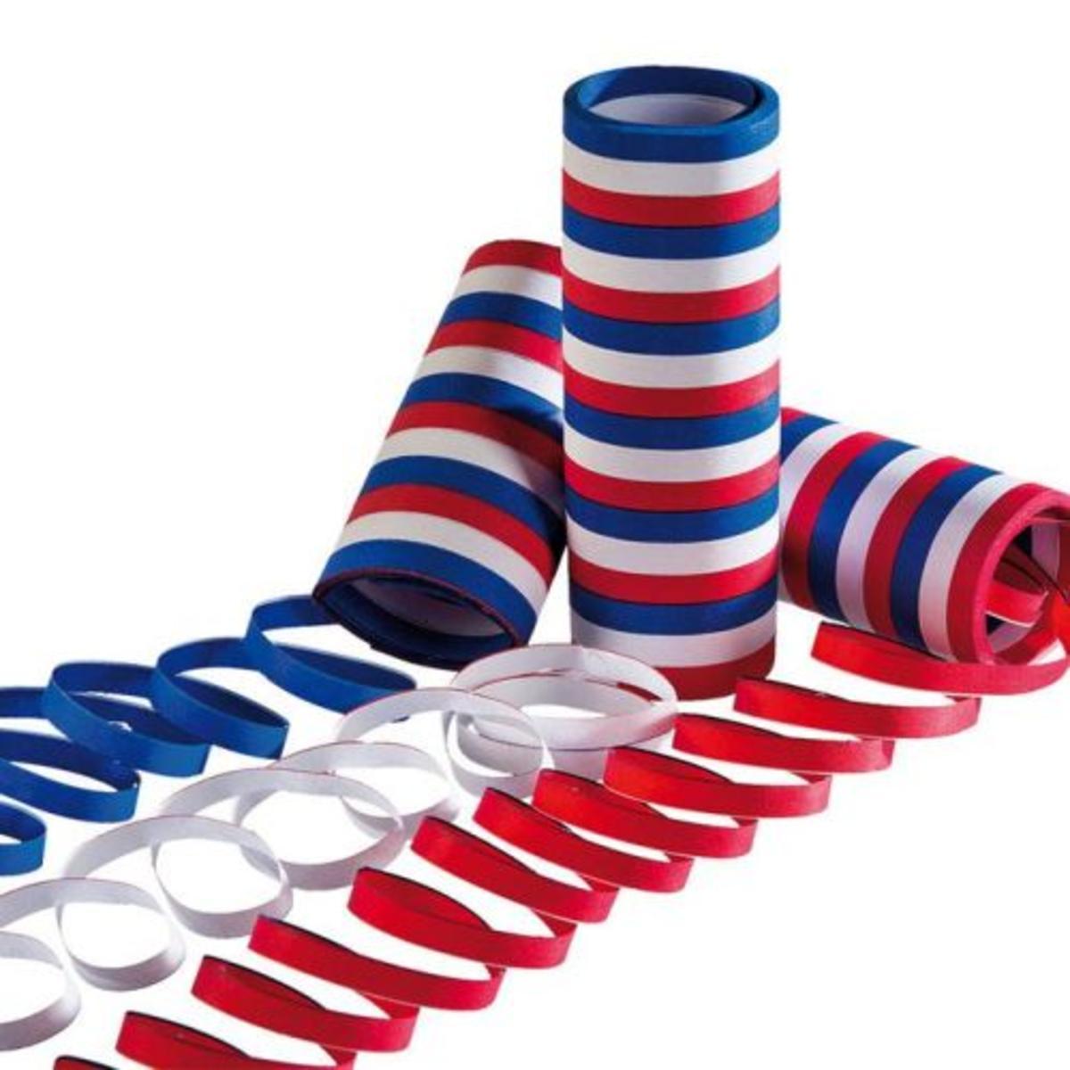 3 rouleaux de serpentins France - Bleu, Blanc, Rouge 3 rouleaux de serpentins France - Bleu, Blanc, Rouge