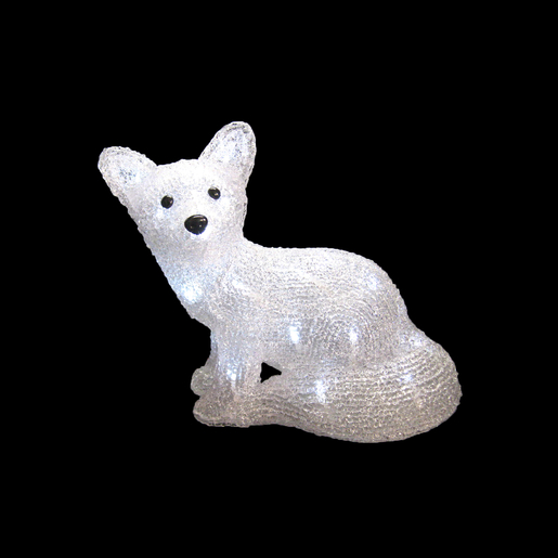 Renard lumineux - Acrylique - 27 x 18 x H 24,5 cm - Blanc Renard lumineux - Acrylique - 27 x 18 x H 24,5 cm - Blanc