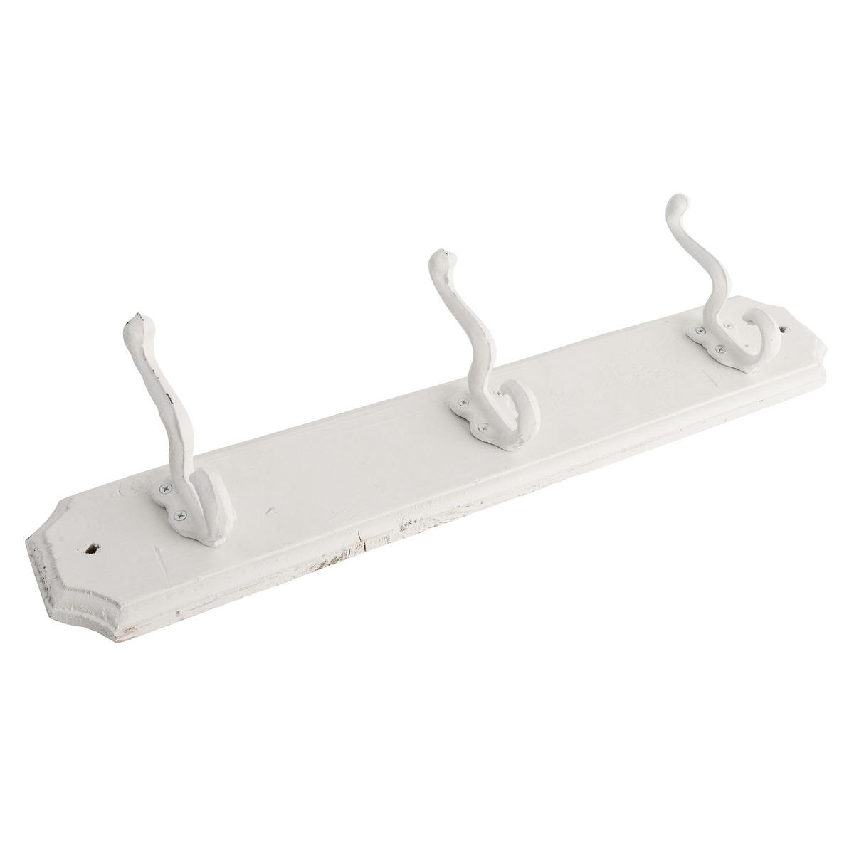 portemanteau 3 pateres en bois 50 x 9 cm blanc pateres porte manteaux et portants la foir fouille